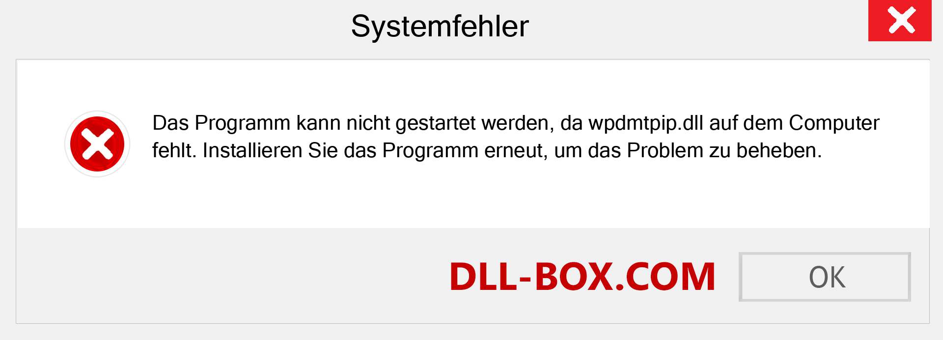 wpdmtpip.dll-Datei fehlt?. Download für Windows 7, 8, 10 - Fix wpdmtpip dll Missing Error unter Windows, Fotos, Bildern