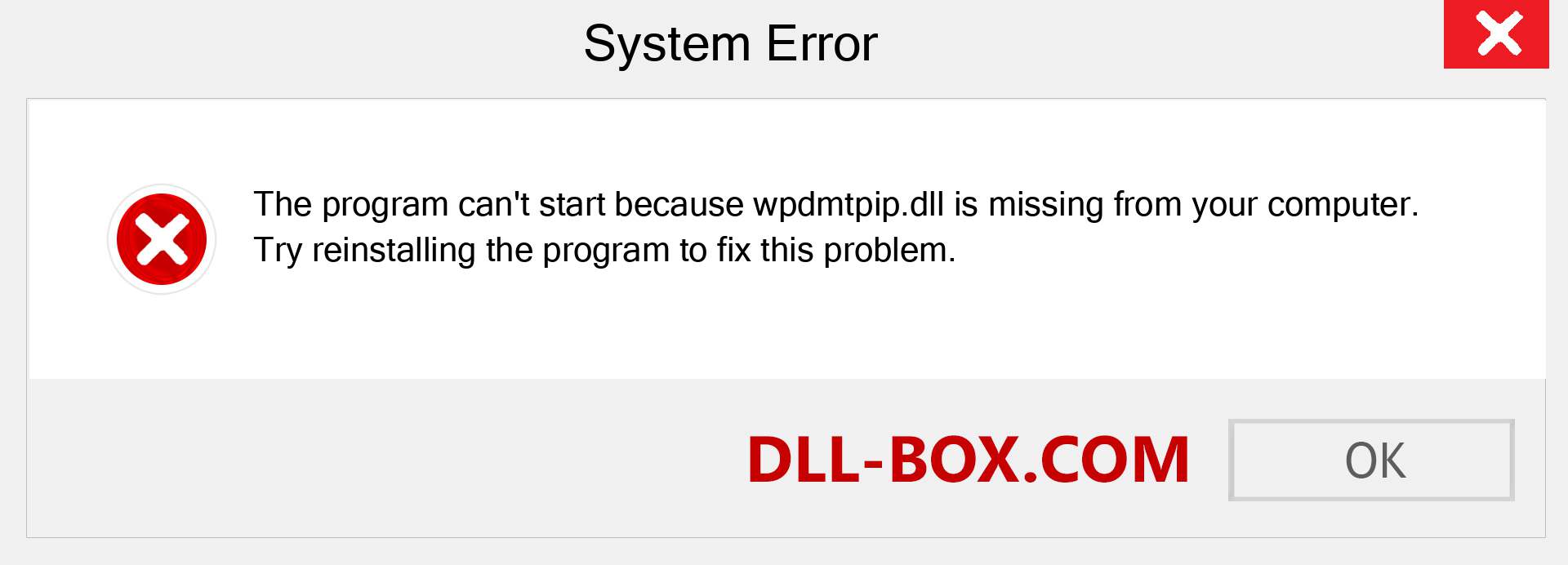  wpdmtpip.dll file is missing?. Download for Windows 7, 8, 10 - Fix  wpdmtpip dll Missing Error on Windows, photos, images